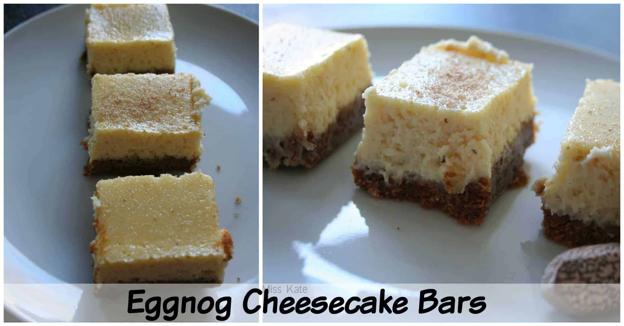 Eggnog Cheesecake Bars Recipe