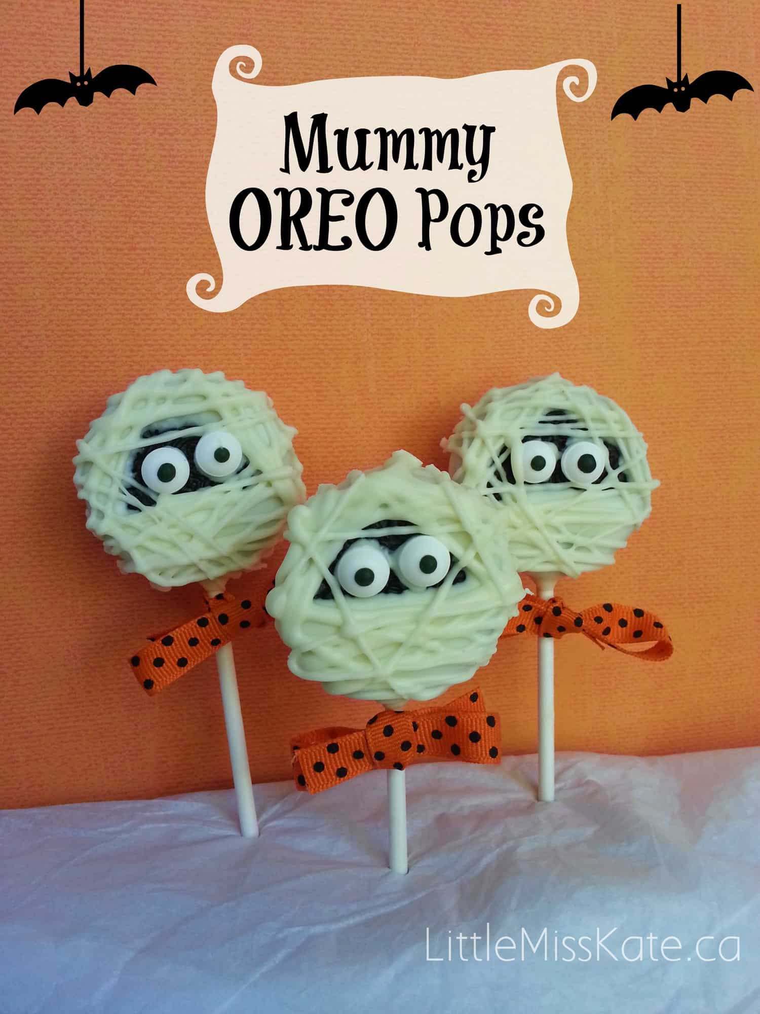 No Bake Halloween Treats Mummy Oreo Pops