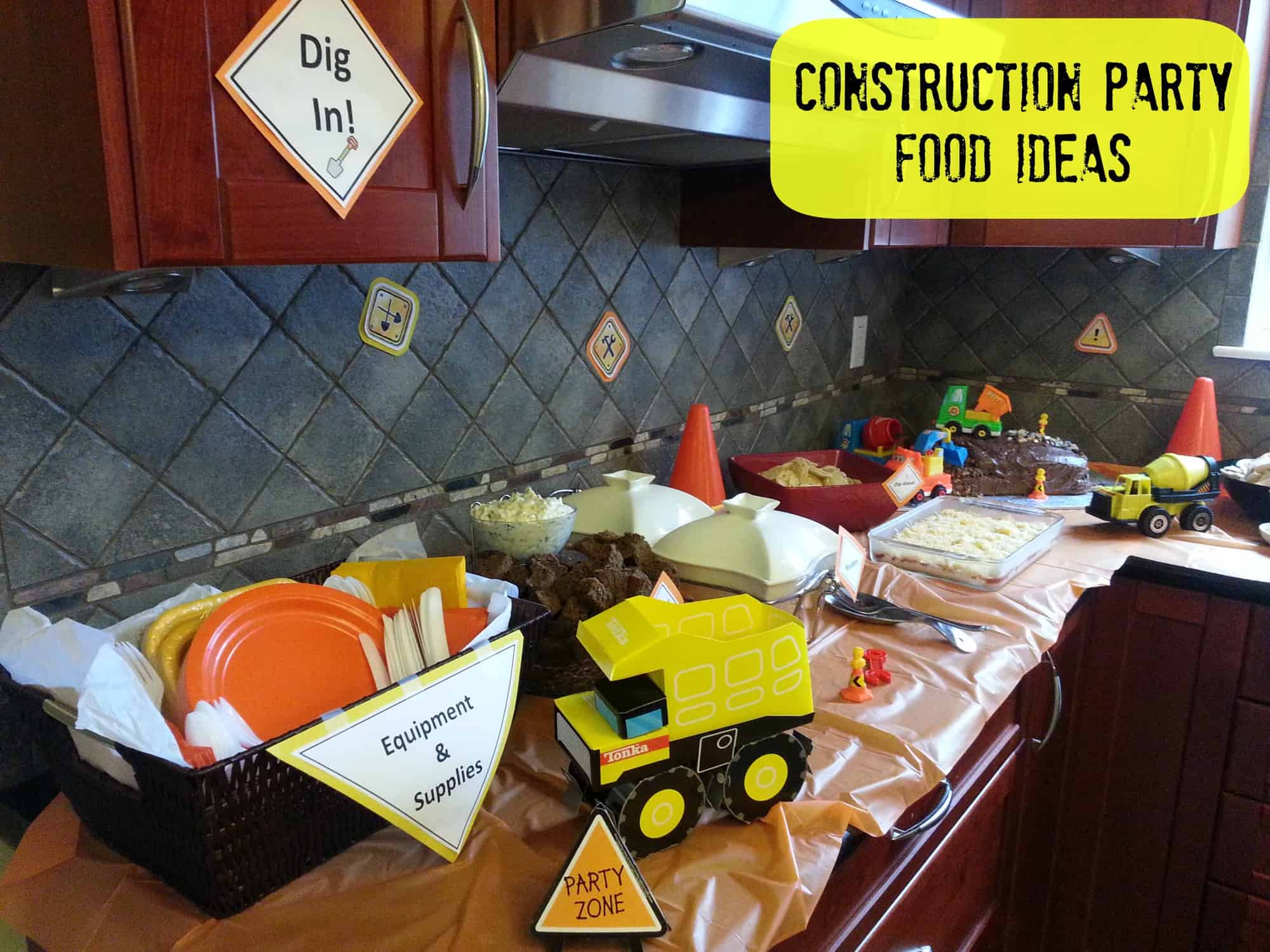 Kids Birthday Party Ideas: Food for a Construction Birthday Party