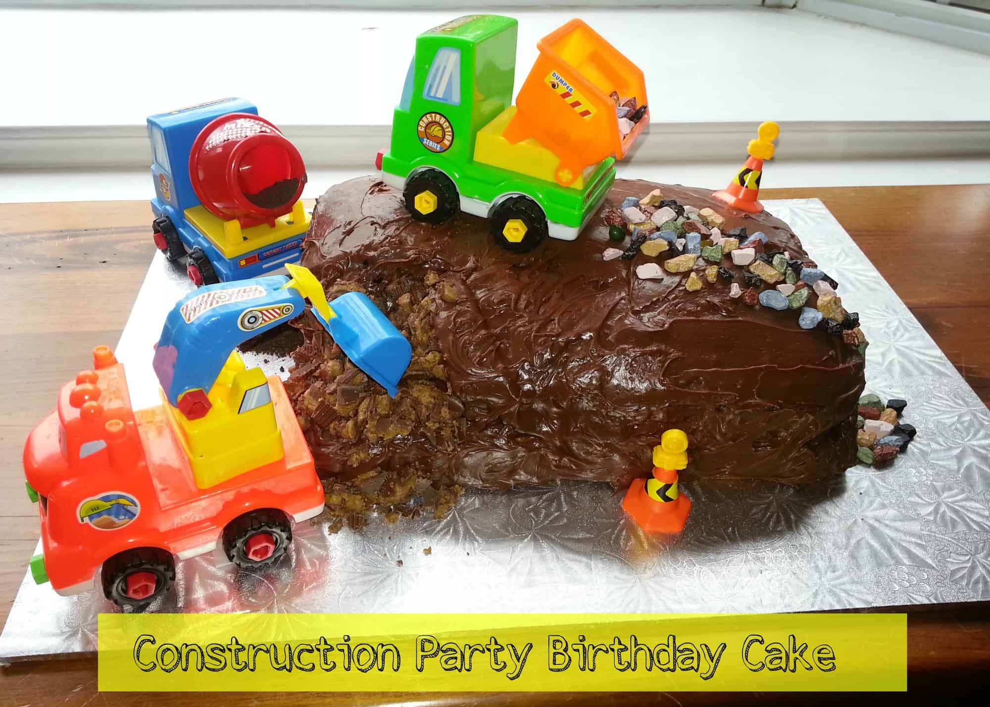 Stay at Home-ista: Construction Machine Birthday Cake Tutorial