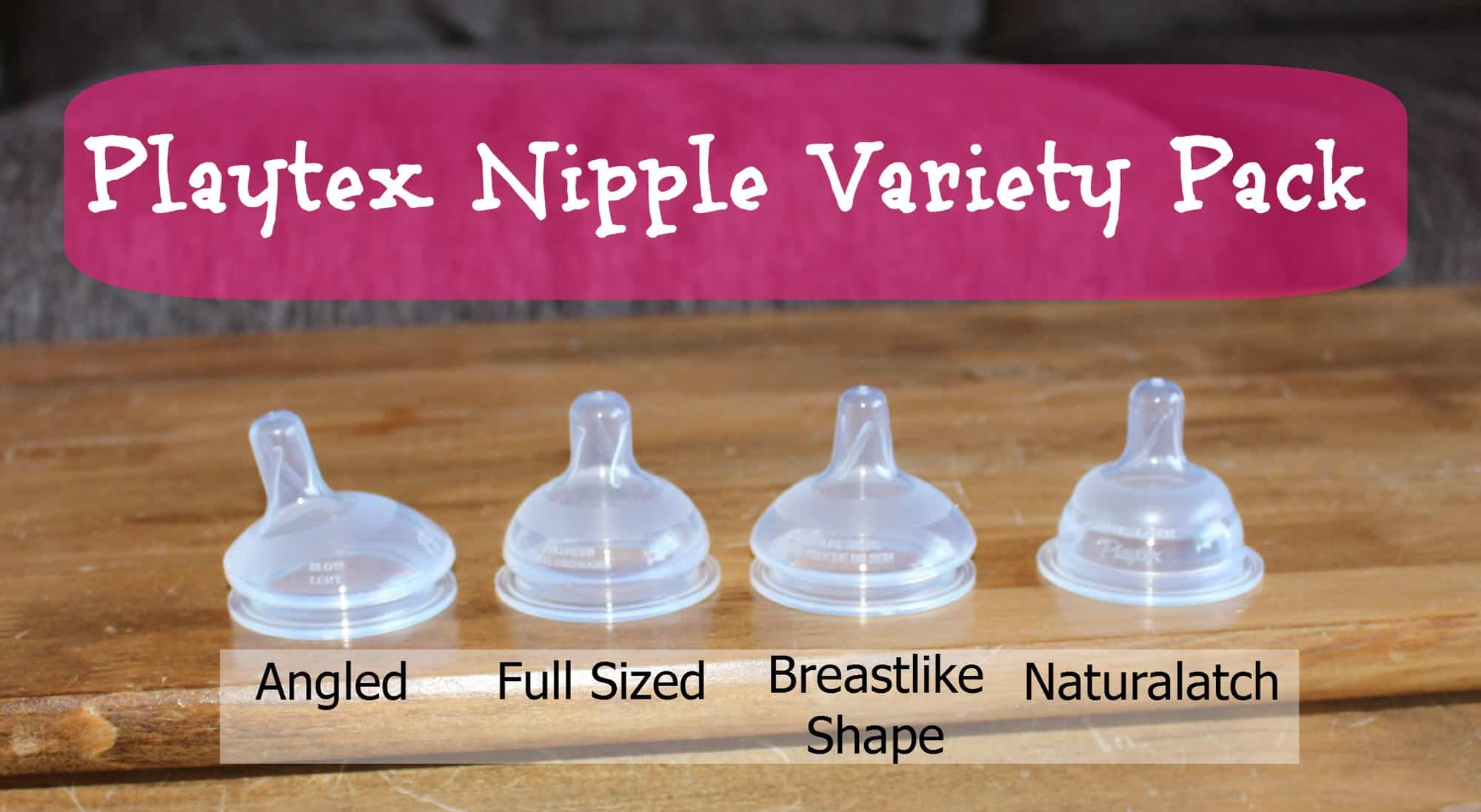  Playtex Nipple Variety Kit, Medium Flow, 4-Count : Baby