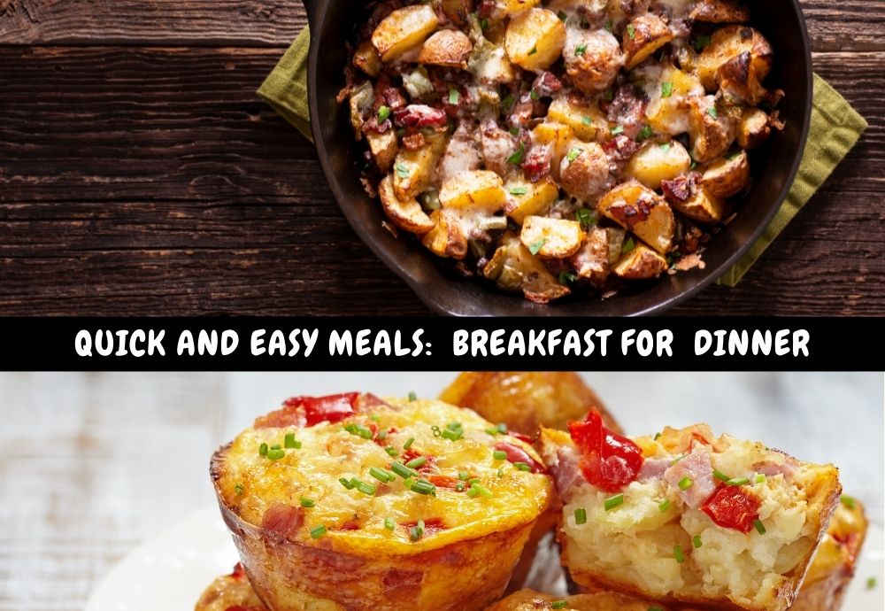 Easy and Quick Meal Ideas: Egg Omelet Muffin and Potato and Ham Skillet