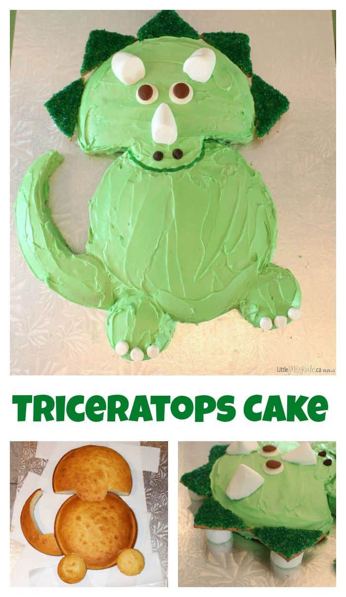 Three-Rex Cake (Easy Dinosaur Birthday Cake Tutorial)