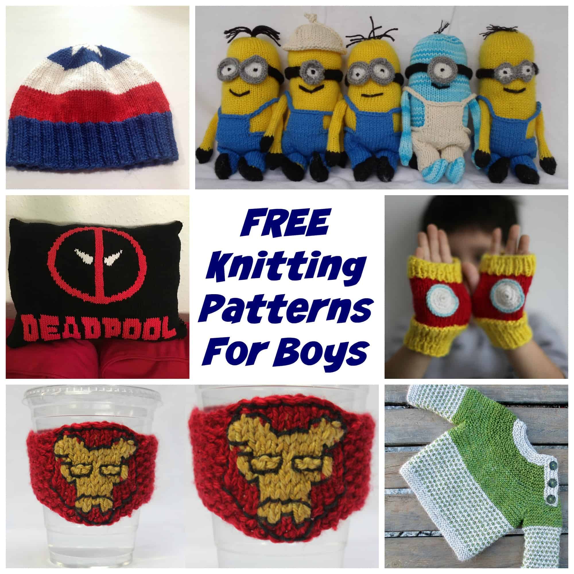 The HUGE List Of Free Knitting Patterns for Boys - The Exploring Family