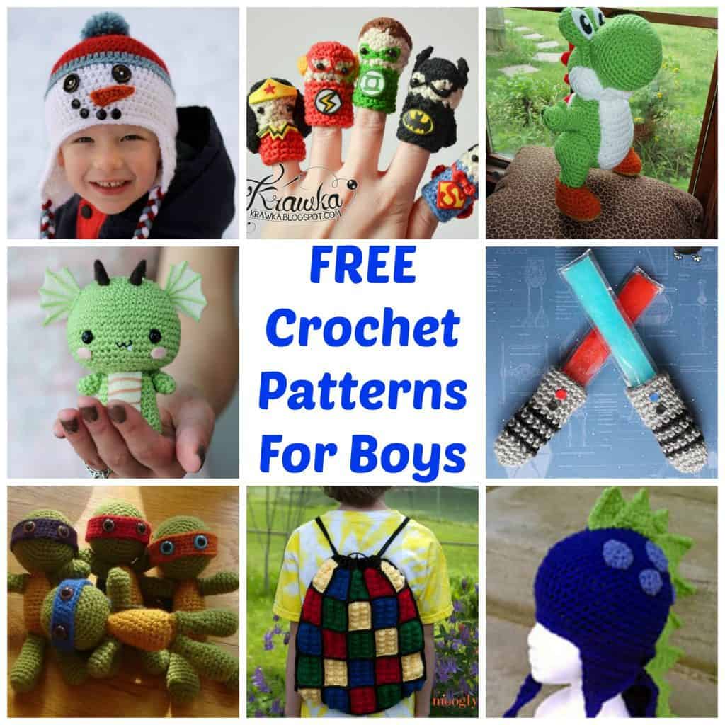 The HUGE list of Free Crochet Patterns For Boys - The Exploring Family