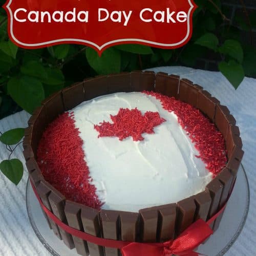 Strawberries and Cream Ice Cream Cake for Canada Day! | Style and Grace