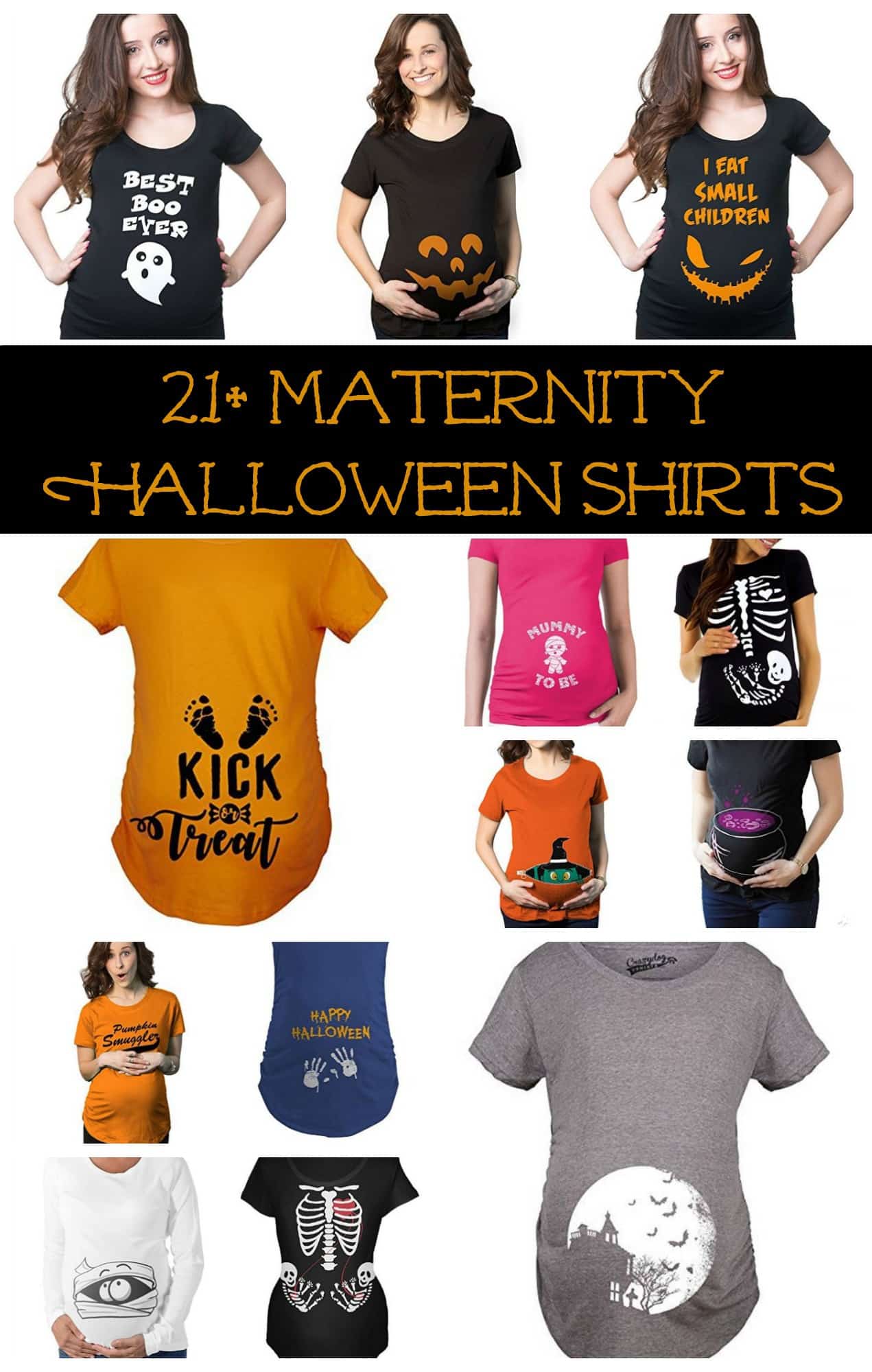 10 Cute Maternity Halloween Shirts That Fit Well and Show Off Your Bump •