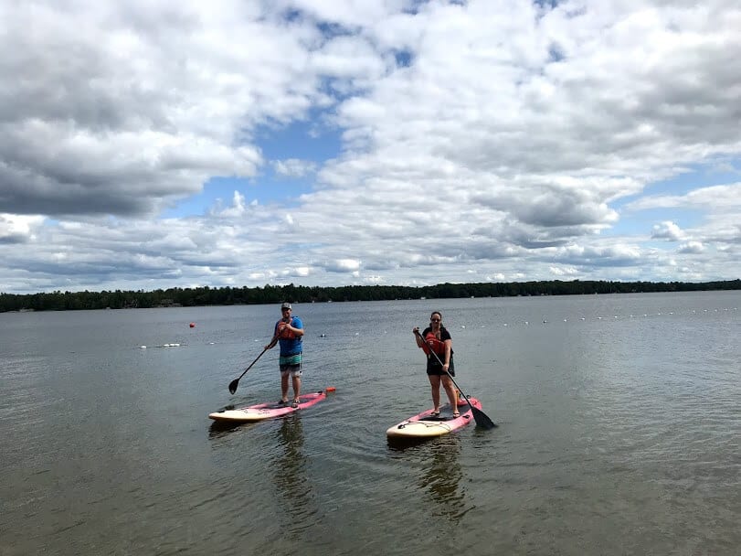 Paddle boarding at Balsam Lake