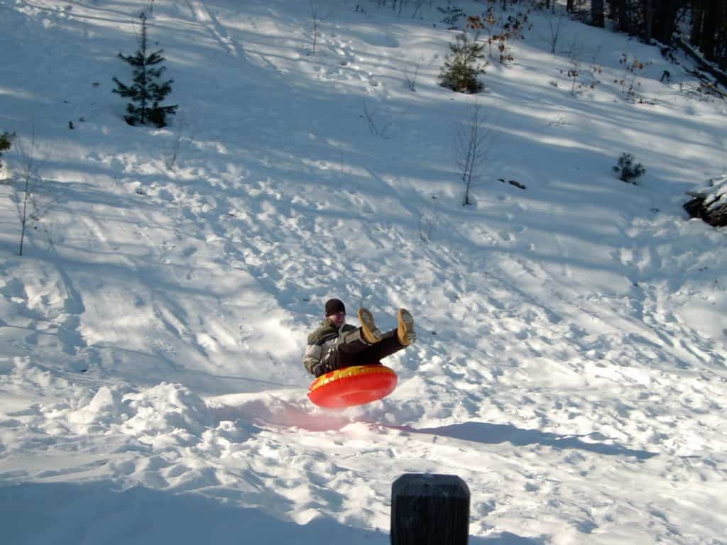 Tubing or Tobaganning in Brampton