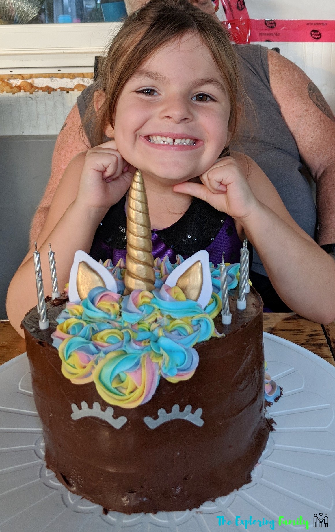 Unicorn Birthday Cake with Chocolate Bars