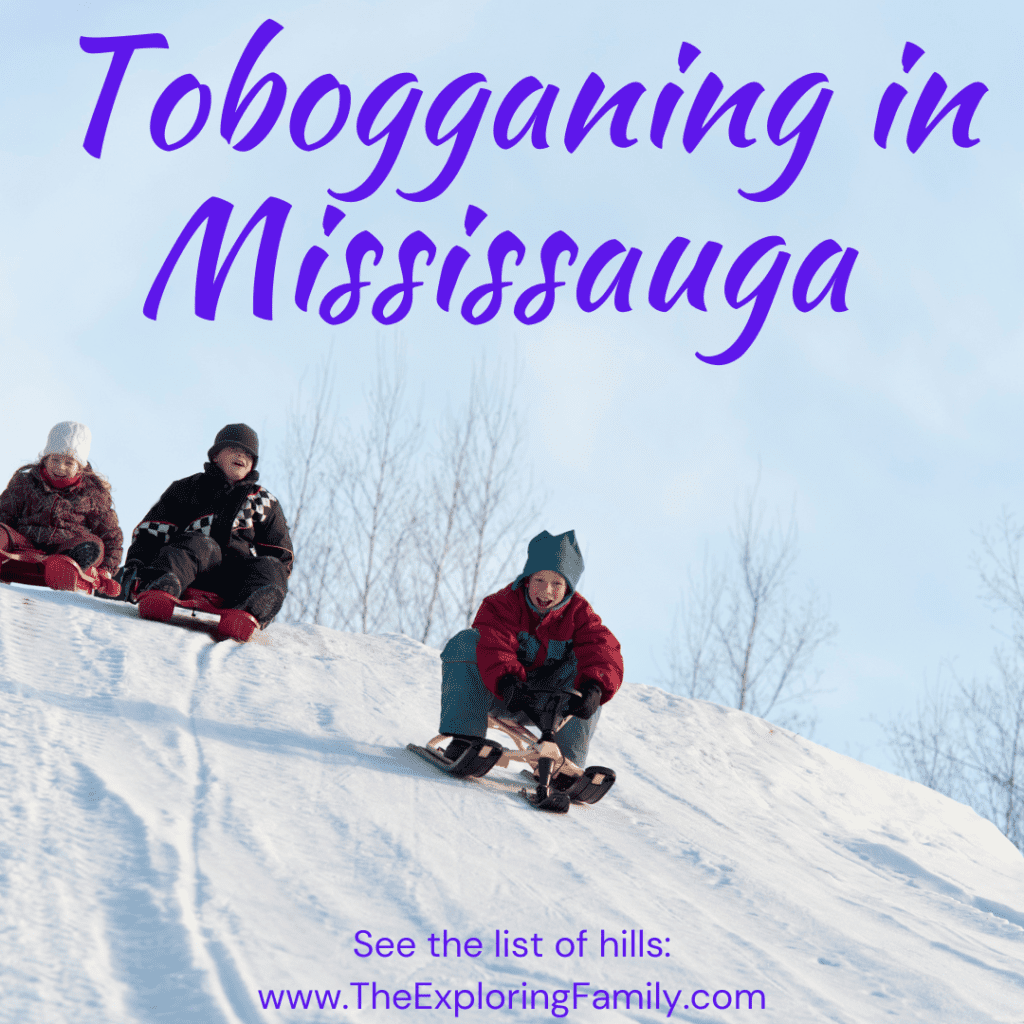 tobogganing hills in mississauga map