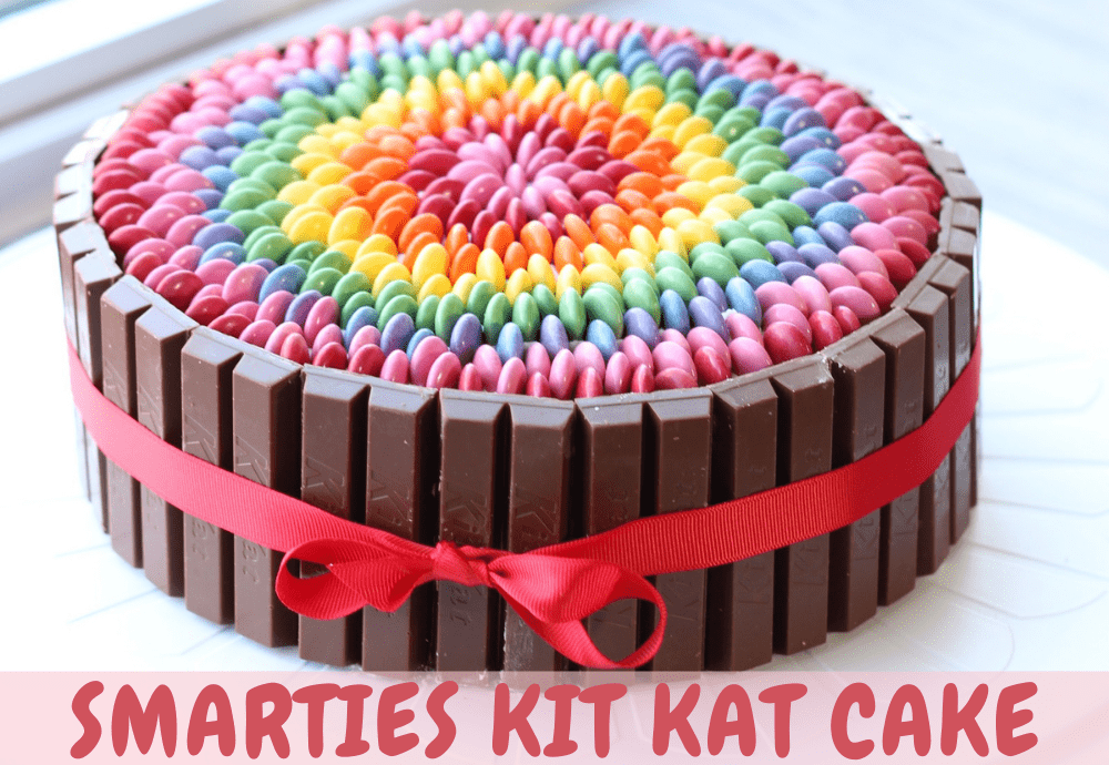 Really Easy Chocolate Rainbow Smarties Cake - Sunday Baking