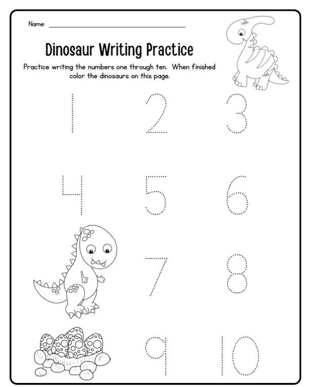 25+ Pages Free Dinosaur Printables for Preschool and Kindergarten ...