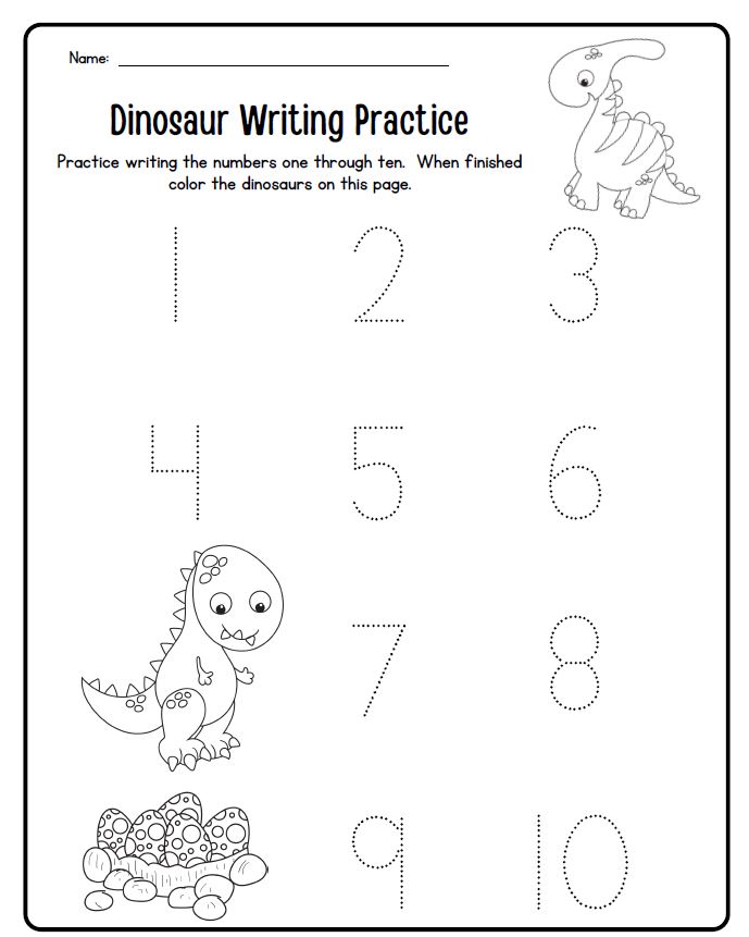 dinosaur printable worksheets