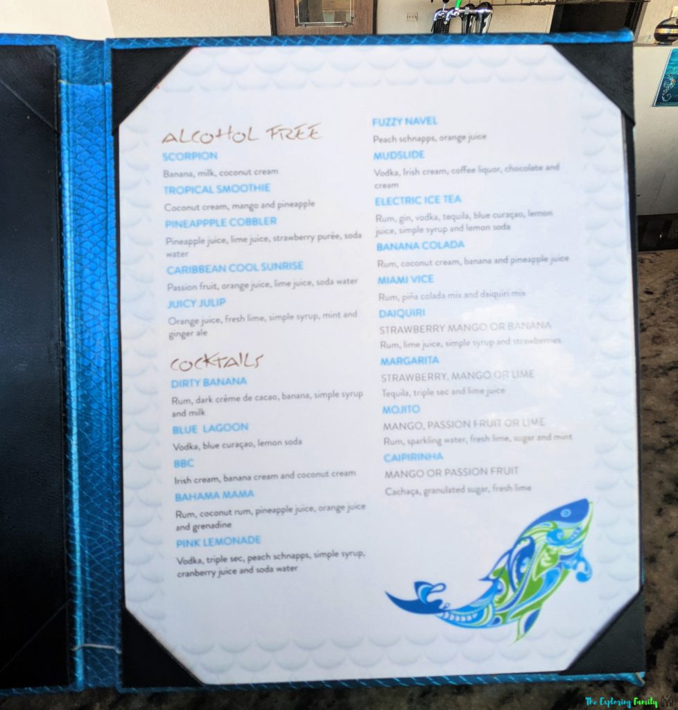 Royalton Saint Lucia Bars and Beverages menu