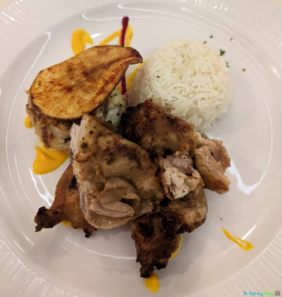 Dorado Seafood and Grill Hideaway Royalton Saint Lucia cornish hen
