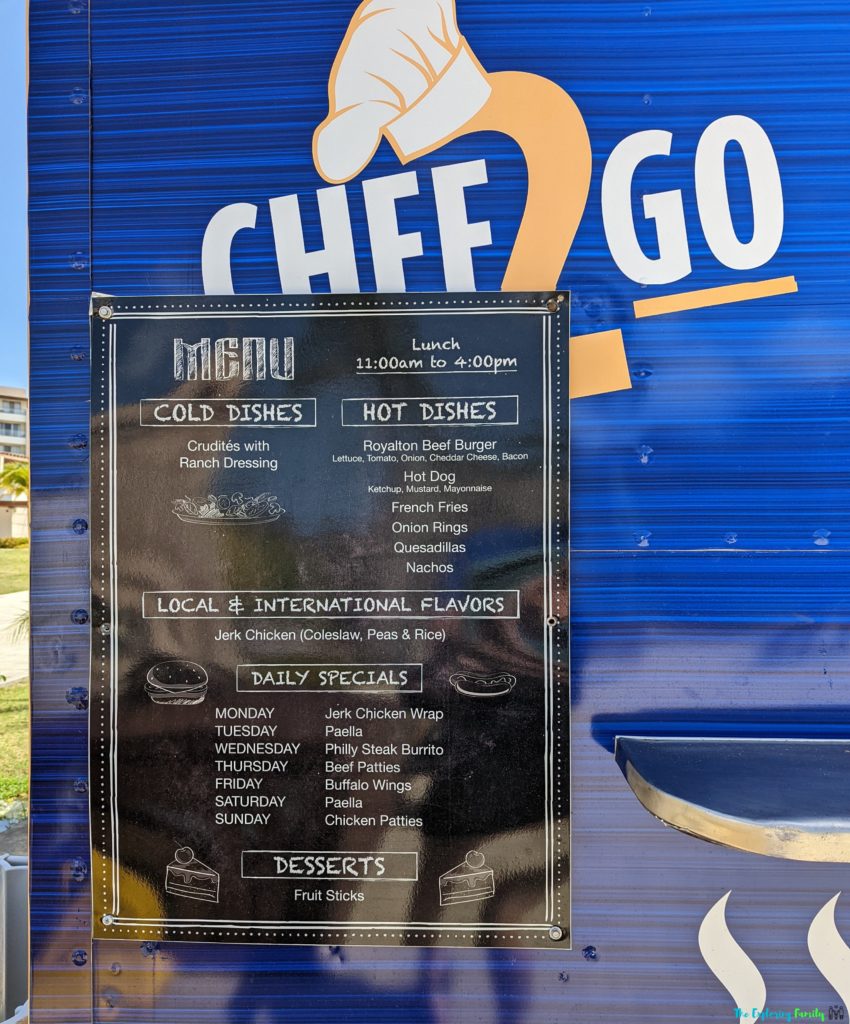 Royalton Food Truck Saint Lucia menu