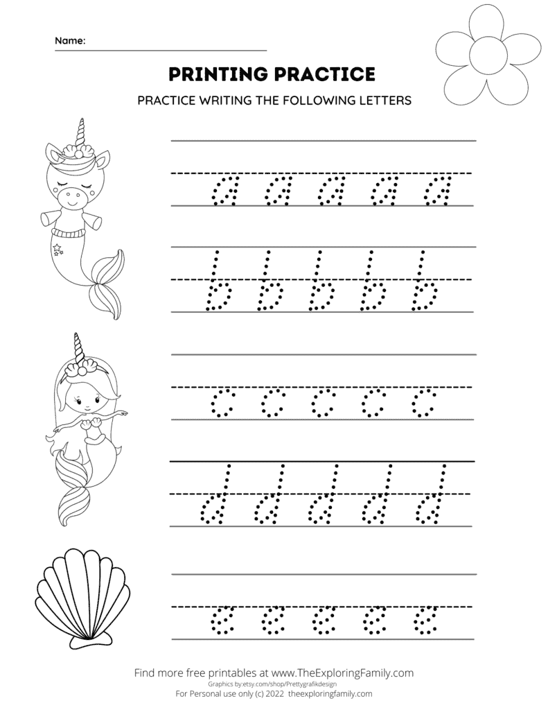 Free Unicorn Worksheets Preschool printing