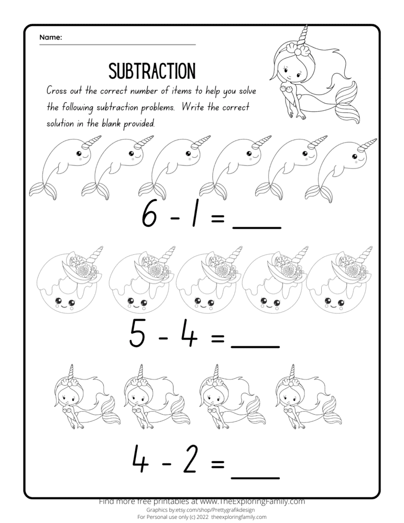 Kindergarten addition worksheets and subtraction worksheets
