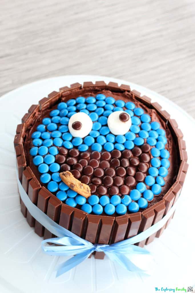 Easy DIY Cookie Monster Cake