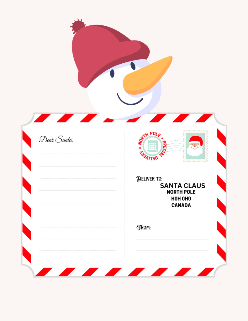 Letters to Santa Template