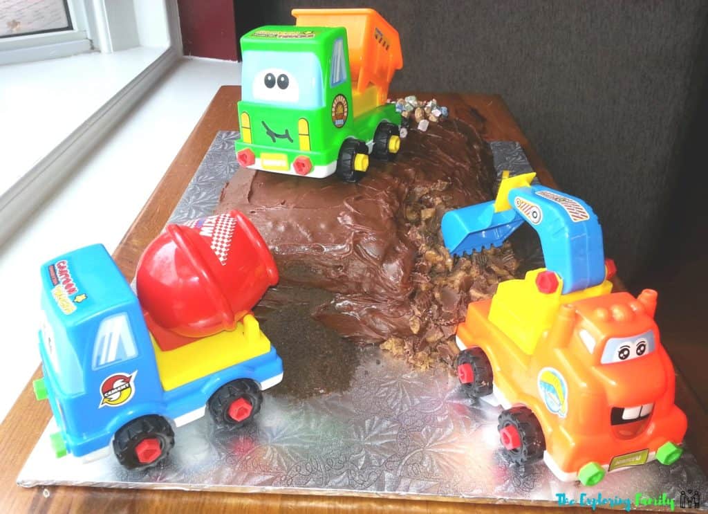 Easy DIY Construction cake birthday cake