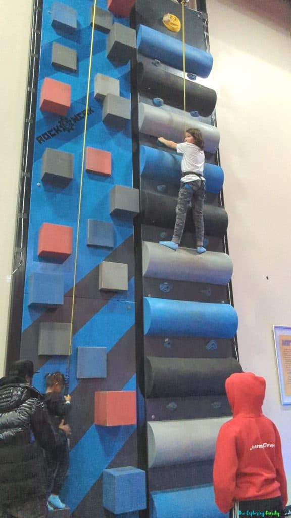 Aerosports rock climbing