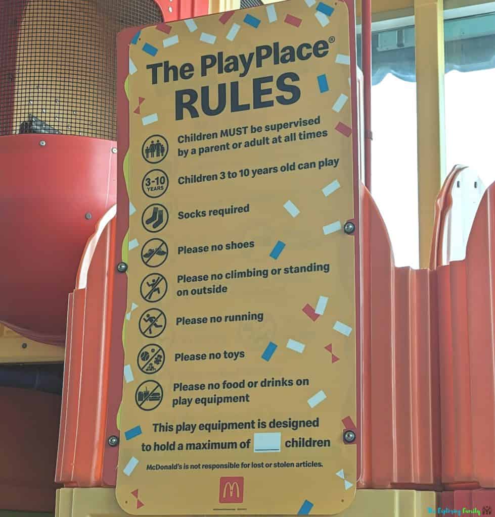 McDonalds Playplace age requirements