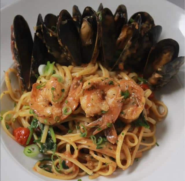 Delicious looking shrimp and mussel linguini from Jac's Bistro