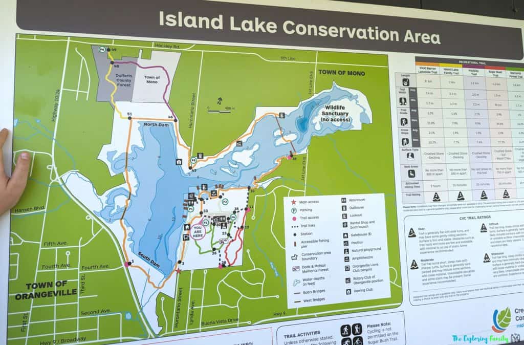 Island lake conservation area map