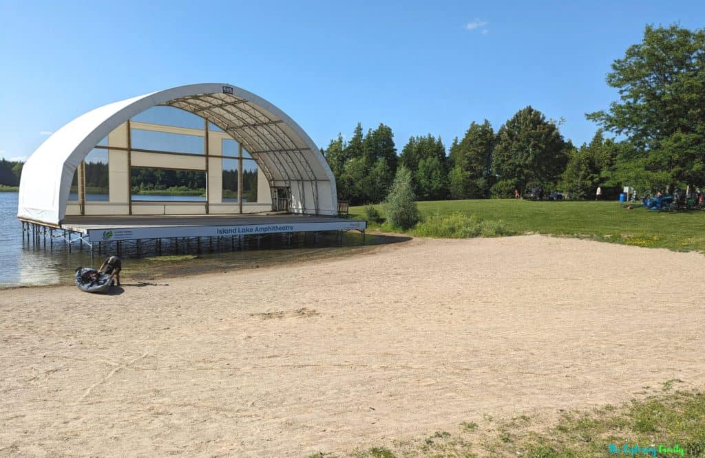 Island Lake conservation area beach ampitheatre