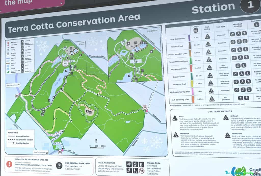 Terra cotta conservation area trail map